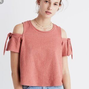 Madewell size medium cold shoulder pink top